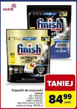 Carrefour Tabletki do zmywarek lemon Finish Quantum oferta