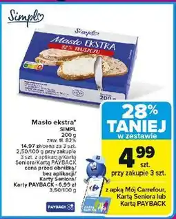 Carrefour Masło ekstra Simpl oferta