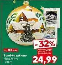 Kaufland Bombka szklana 100 mm oferta