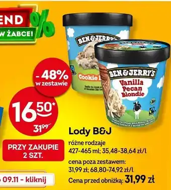 Lody Ben & Jerry's różne rodzaje Cookie, Vanilla Pecan Blondie