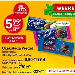 Żabka Czekolada Wedel różne rodzaje oferta