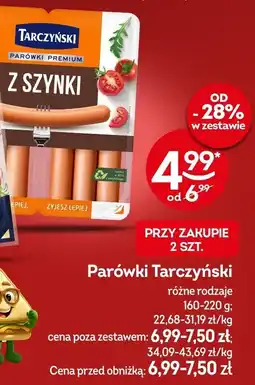 Żabka Parówki Tarczyński różne rodzaje 160-220g oferta