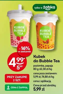 Żabka Kubek do Bubble Tea poziomka, papaja Żabka oferta