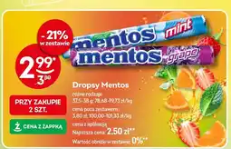 Żabka Dropsy Mentos różne rodzaje oferta