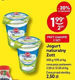 Żabka Jogurt naturalny Zott Primo oferta
