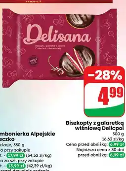 Dino Biszkopty z galaretka wiśniową Delisana oferta
