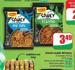 Dino Danie teriyaki Winiary Saucy Noodles oferta