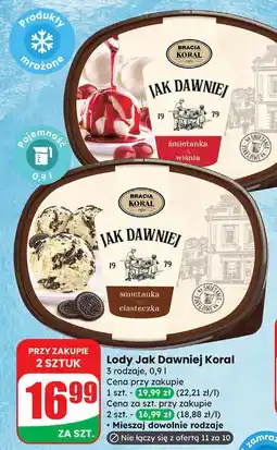 Dino Lody śmietankowe z wiśniami i sosem wiśniowym Bracia Koral Jak Dawniej oferta