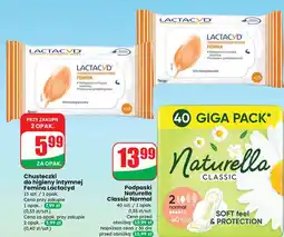 Dino Chusteczki do higieny intymnej Lactacyd Femina oferta