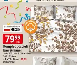 E.Leclerc Komplet pościeli bawełna 220 x 200 + 2 70 80 cm oferta