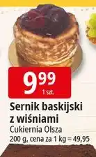 E.Leclerc Sernik baskijski z wiśniami Cukiernia Olsza oferta