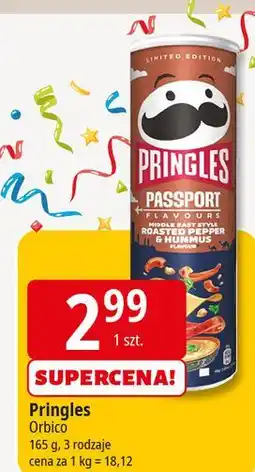 E.Leclerc Chipsy middle east style roasted pepper & hummus Pringles Passport Flavours oferta
