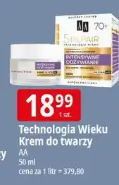 E.Leclerc Dzienno-nocny krem intensywnie regenerujący 70+ intensywne odżywianie Aa Technologia Wieku 5Repair oferta