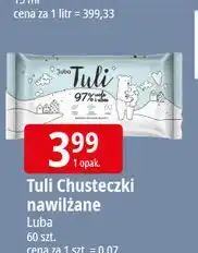 E.Leclerc Chusteczki nawilżane dla dzieci aloes Luba Tuli oferta