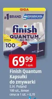 E.Leclerc Tabletki do zmywarek lemon Finish Quantum oferta