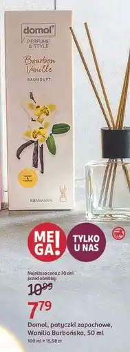 Rossmann Patyczki zapachowe bourbon vanille Domol Perfume & Style oferta
