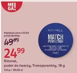 Rossmann Puder Rimmel Match Perfection oferta