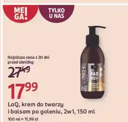 Rossmann Krem do twarzy i balsam po goleniu 2w1 bad boy Laq oferta