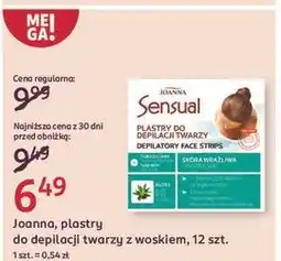 Rossmann Plastry do depilacji twarzy skóry wrażliwej aloes Joanna Sensual oferta