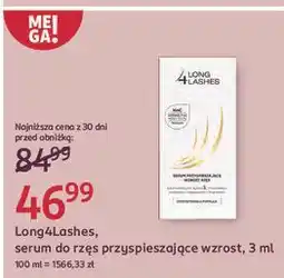 Rossmann Serum przyspieszające wzrost rzęs Long4Lashes oferta