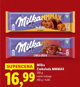 Lidl Czekolada MMMAX 250 g, różne rodzaje Milka oferta
