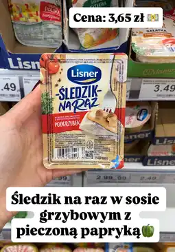 Dino Śledziik na raz w sosie grzybowym z pieczoną papryką Podgrzybek Lisner oferta