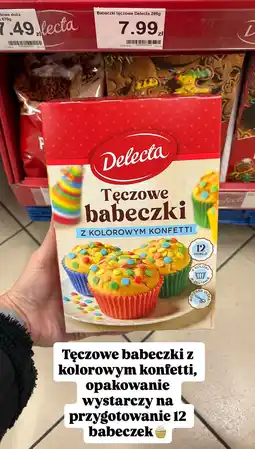 Dino Babeczki tęczowe z kolorowym konfetti Delecta oferta