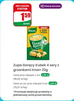Dino Zupa Gorący Kubek 4 sery z grzankami Knorr oferta