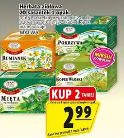 Prim Market Herbata ziołowa 20 saszetek 1 opak., różne rodzaje MALWA oferta