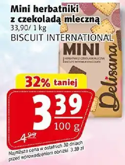 Prim Market Mini herbatniki z czekoladą mleczną Biscuit International oferta