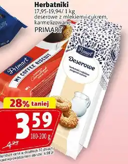 Prim Market Herbatniki Primart deserowe z mleczną czekoladą, karmelizowane oferta