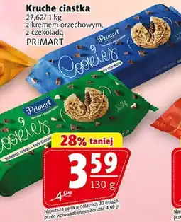 Prim Market Kruche ciastka Primart z kremem orzechowym, z czekoladą oferta