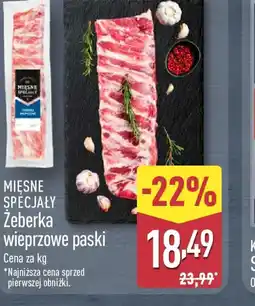 ALDI Mięsne Specjały Zeberka wieprzowe paski oferta