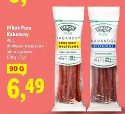 Lidl Kabanosy drobiowo-wieprzowe Pikok Pure oferta