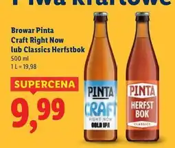 Lidl Piwo herfst bok Pinta oferta