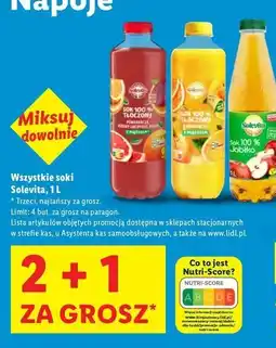 Lidl Sok jabłkowy 100 % Solevita oferta