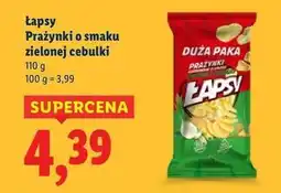 Lidl Prażynki zielona cebulka Łapsy oferta