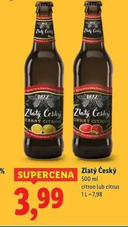 Lidl Piwo Zlaty Cesky Cerny Citron oferta
