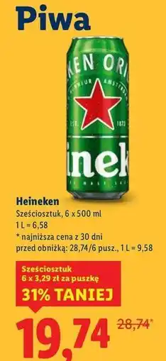 Lidl Piwo Heineken oferta
