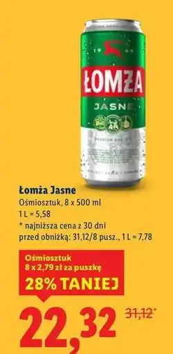 Lidl Piwo Łomża Jasne (Dawniej Export) oferta