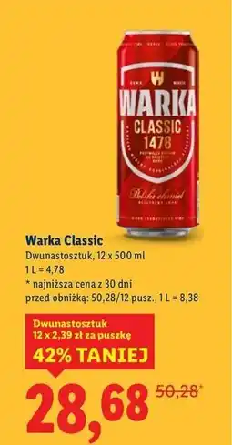Lidl Piwo Warka oferta