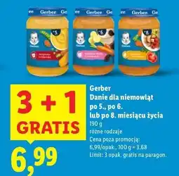 Lidl Obiadek spaghetti z kurczakiem Gerber oferta