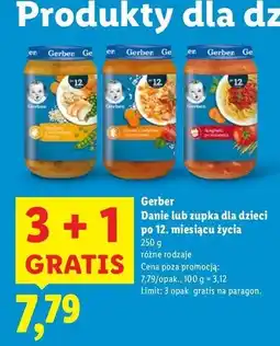 Lidl Obiadek warzywa z kurczakiem i kaszą Gerber Junior oferta