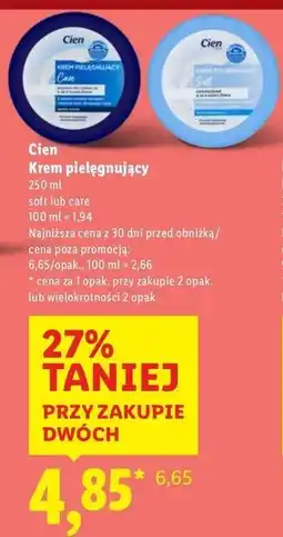 Lidl Krem nawilżający soft Cien oferta