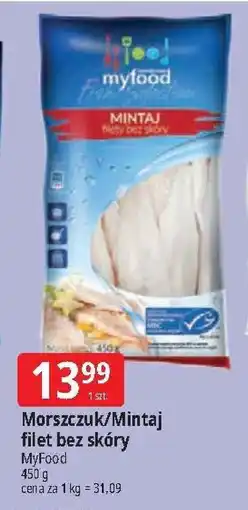 E.Leclerc Mintaj filet bez skóry Myfood oferta
