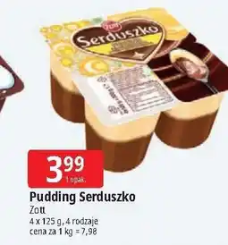 E.Leclerc Pudding waniliowy z sosem czekoladowym Zott Serduszko oferta