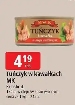 E.Leclerc Tuńczyk kawałki w oleju M&K oferta