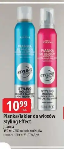 E.Leclerc Pianka do włosów z keratyną ekstramocna Joanna Styling Effect oferta