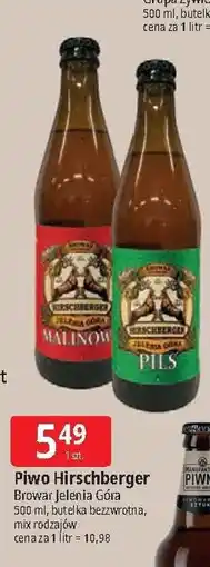 E.Leclerc Piwo malinowe Hirschberger oferta
