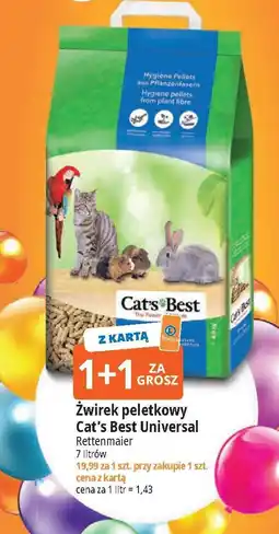 E.Leclerc Żwirek drewniany uniwersalny Cat's Best oferta